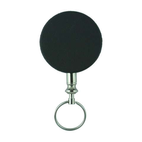 STERLING STEEL CHAIN RETRACTABLE BADGE HOLDER - BLACK